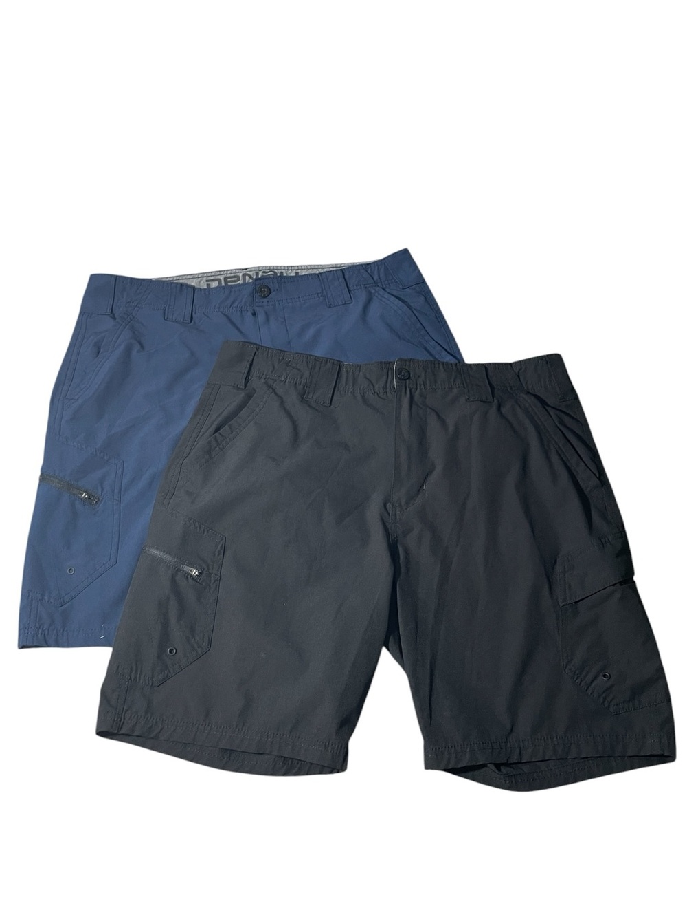 C22- Denali set of 2 Men's Cargo Shorts in Black and Blue